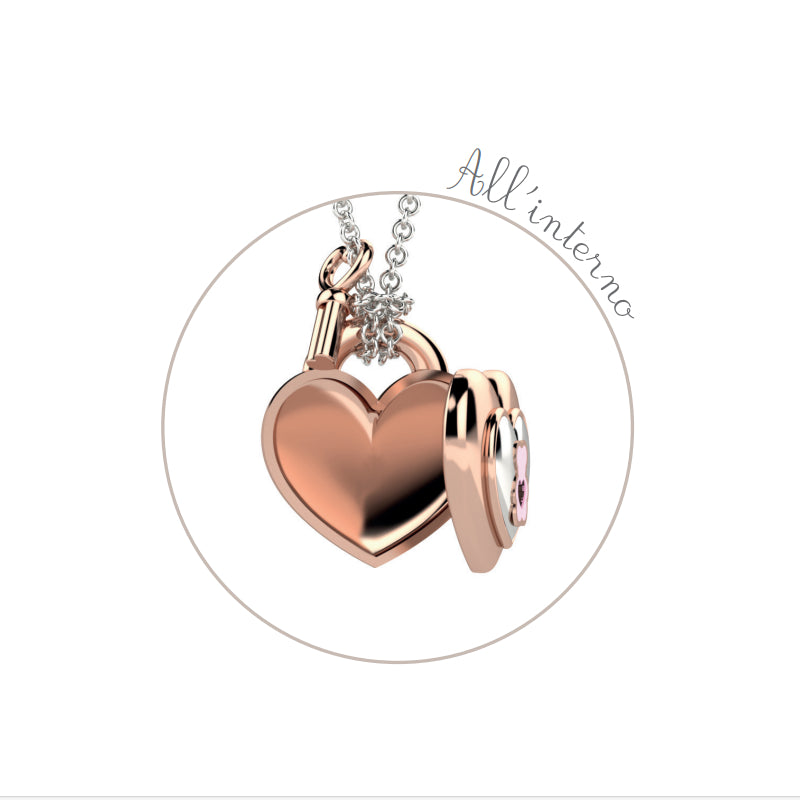 Collana Donna Nanàn Portami Con Te Cuore Rosè Orsacchiotto NAN0389